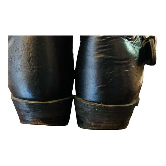 GOLDEN GOOSE Short Biker Boot w/ Braid black leather sz 38 buckle GGDB authentic - Picture 10 of 16